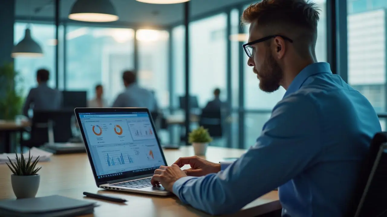 Professional monitoring performance metrics and uptime analytics dashboard